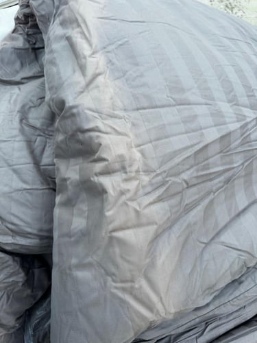 مفارش فندقي قطن مزدوج مع الحشوة القابلة للنزع - 9...