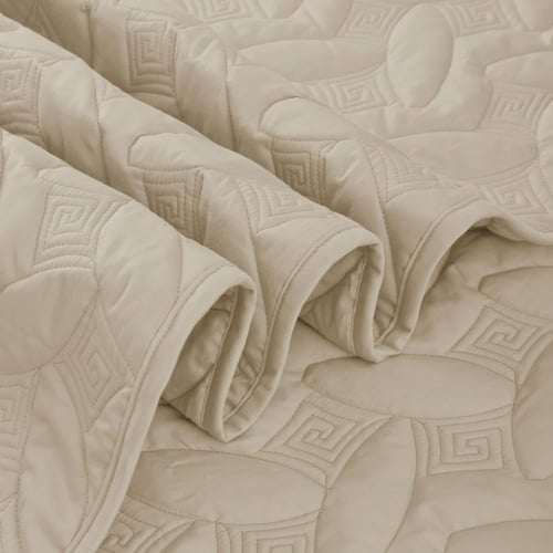 مفرش مضغوط قطن مفرد - 3 قطع - سلسلة ألبيانا - رماد...