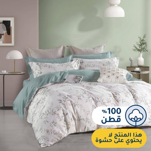 غطاء لحاف صيفي قطن مزدوج - 6 قطع - كڤر سلسلة فيرون...