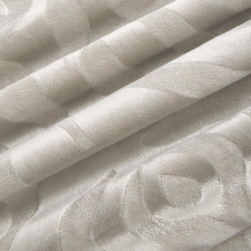 مفرش مفرد ونص مخمل - 5 قطع - سلسلة لامورا - رمادي...