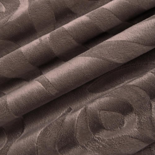 مفرش مفرد ونص مخمل - 5 قطع - سلسلة لامورا - بني جد...