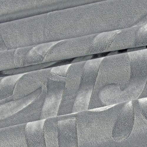 مفرش مزدوج مخمل - 7 قطع - سلسلة لامورا - رمادي