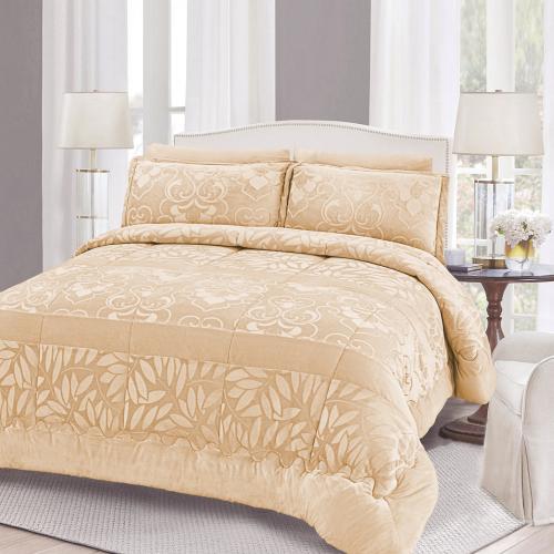 مفرش مزدوج مخمل - 6 قطع - سلسلة نوفا - جملي