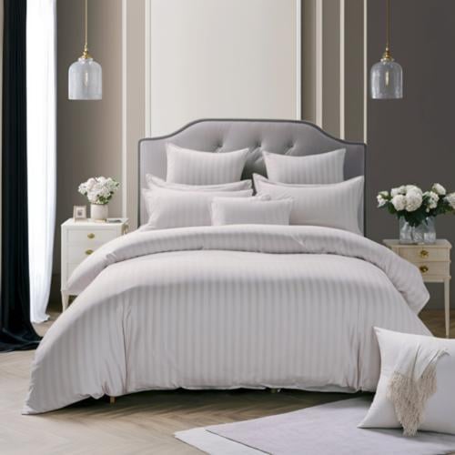 مفرش فندقي مفرد ونص 5 قطعة - حشوة قابلة للنزع - رم...