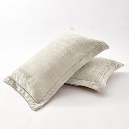 مفرش مفرد مخمل - 5 قطع - سلسلة لامورا - رمادي فاتح