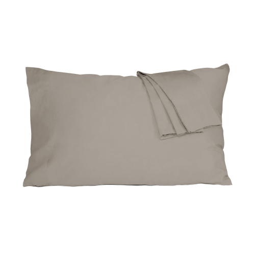 طقم بيت مخدة قطن - 2 قطع - رمادي جديد