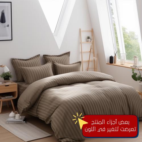 مفارش فندقي قطن مزدوج مع الحشوة القابلة للنزع - 9...