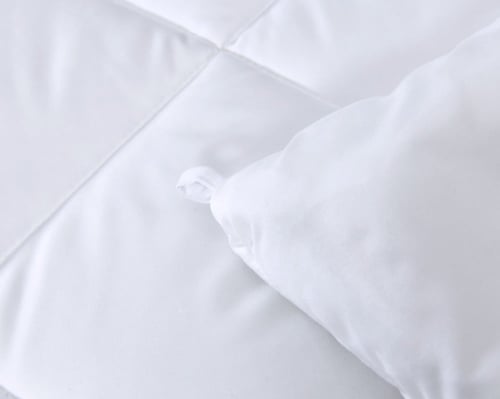 حشوة مفارش مقاس مفرد ونص - أبيض