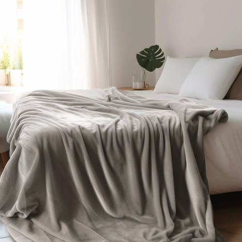 بطانية مخمل خفيفة نفرين 260 × 240 - سلسلة رواء - ر...