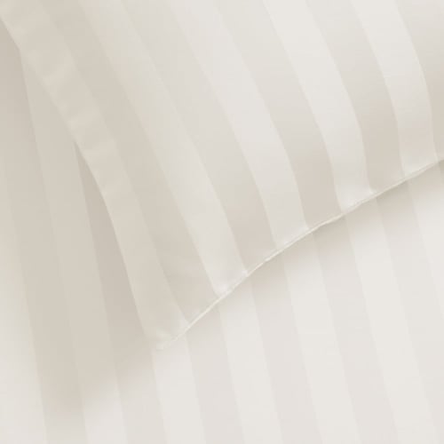 طقم شراشف فندقية مفرد - 2 قطع - كريمي