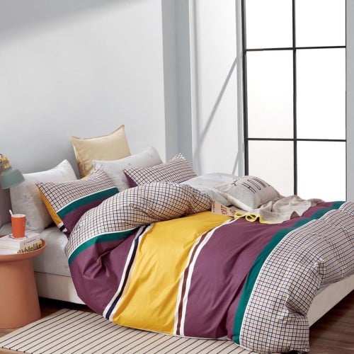 مفارش صيفية قطن مفرد ونص - 4 قطع - سلسلة سيلينا