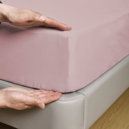 طقم شراشف قطن مفرد - 2 قطع - وردي بنفسجي