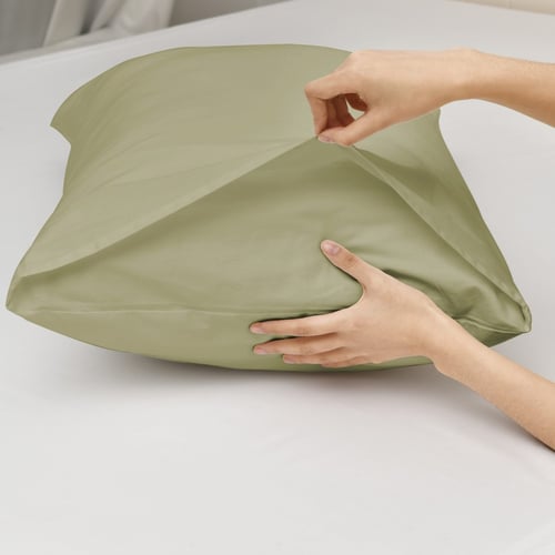 طقم شراشف قطن مزدوج - 3 قطع - أخضر فاتح