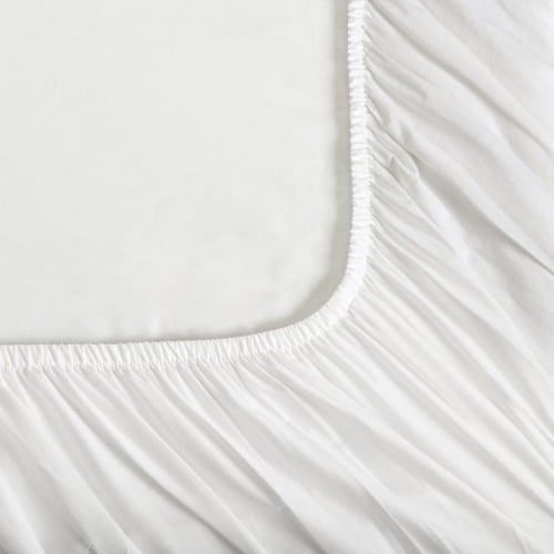 طقم شراشف قطن مزدوج - 3 قطع - عاجي