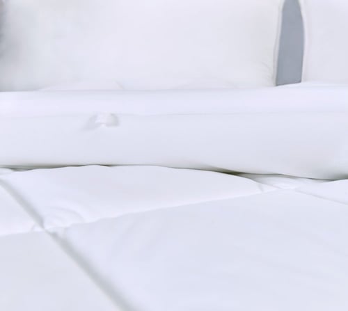 حشوة مفارش مقاس مفردة - أبيض