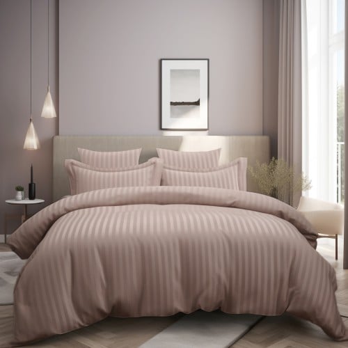 مفرش فندقي مفرد ونص 5 قطعة - حشوة قابلة للنزع - رم...