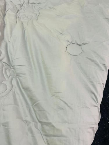 مفرش مزدوج مطرز - 8 قطع - سلسلة لومينا - أخضر فاتح