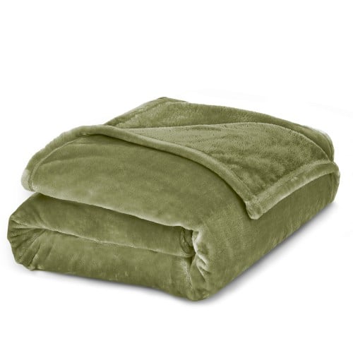 بطانية مخمل خفيفة نفر 230 × 170 - سلسلة رواء - أخض...