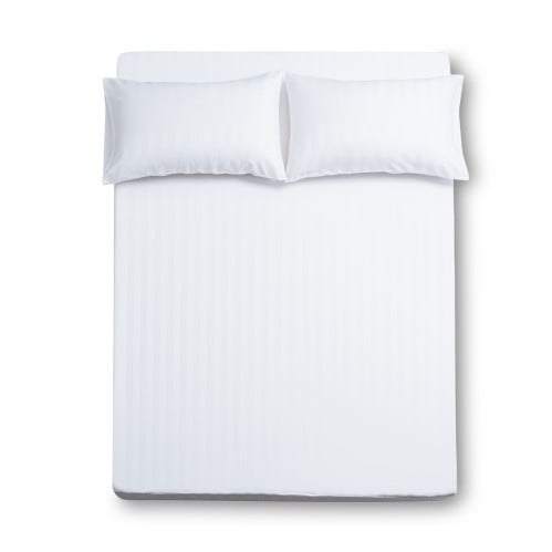 طقم شراشف فندقية مفرد - 2 قطع - أبيض