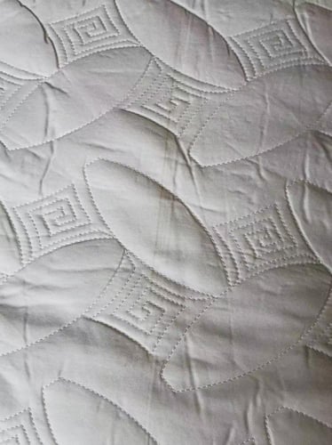 مفرش مزدوج مطرز - 8 قطع - سلسلة لومينا - لون سكري