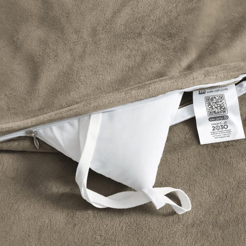 مفرش مزدوج مخمل - 7 قطع - سلسلة لامورا - رمادي داك...