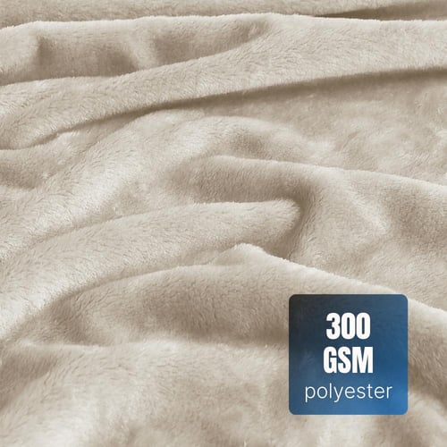 طقم شراشف مخملي ذو وجهين مزدوج - 3 قطع - رمادي فات...