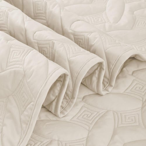 مفرش مضغوط قطن مفرد - 3 قطع - سلسلة ألبيانا - كريم...