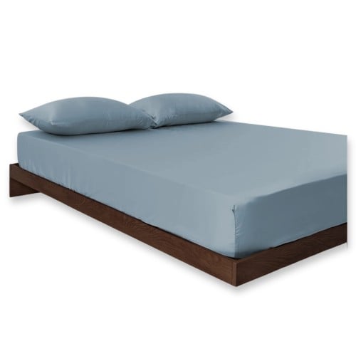 طقم شراشف قطن مزدوج - 3 قطع - أزرق بحيرة