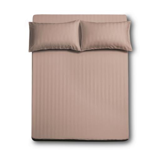 طقم شراشف فندقية مفرد ونص - 3 قطع - رمادي فاتح بنف...