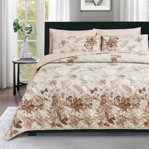 مفرش مضغوط منقوش مزدوج - 6 قطع - سلسلة فلورين - كا...