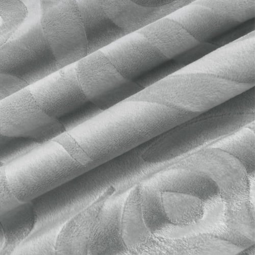 مفرش مفرد مخمل - 5 قطع - سلسلة لامورا - رمادي