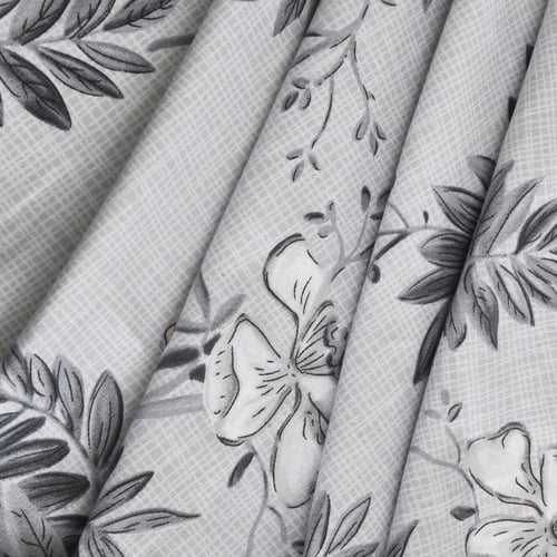 مفرش صيفي مزدوج - 8 قطع - سلسلة سيلين - رمادي