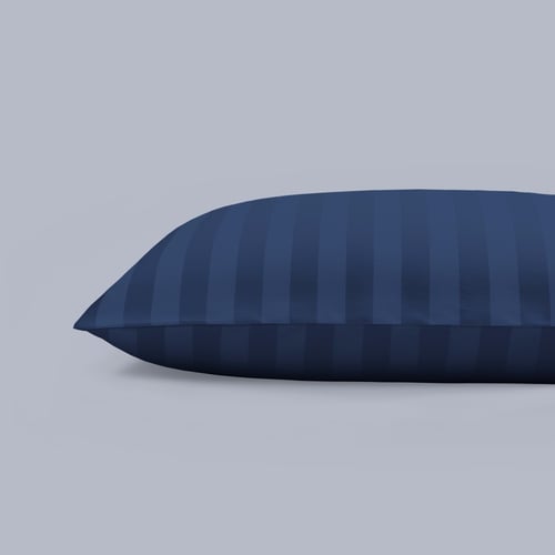 طقم شراشف فندقية مفرد ونص - 3 قطع - أزرق داكن