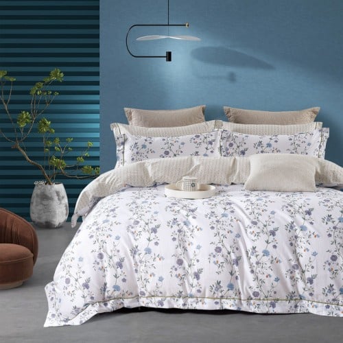 مفارش صيفية قطن مزدوج - 7 قطع - سلسلة فيرونيكا - أ...