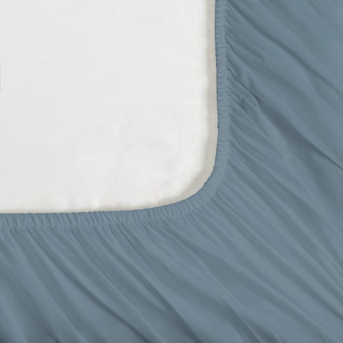 طقم شراشف قطن مفرد - 2 قطع - أزرق بحيرة