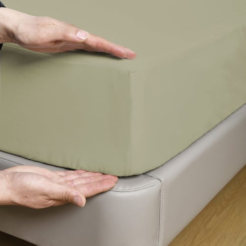 طقم شراشف قطن مزدوج - 3 قطع - أخضر فاتح