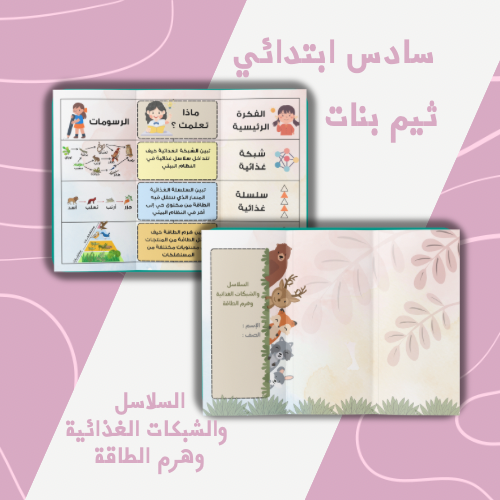 السلاسل والشبكات الغذائية وهرم الطاقة ثيم بنات