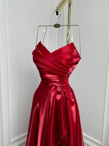 فستان سهره احمر و عنابي بلمعه