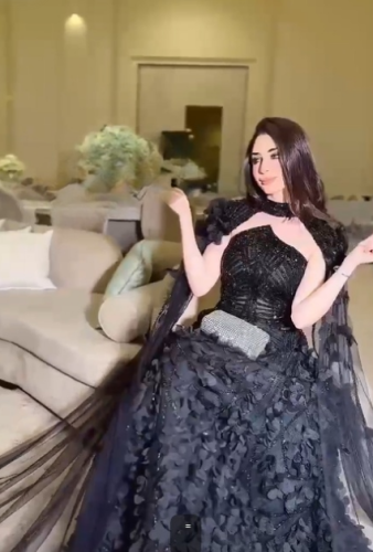 فستان سهره الالوان كحلي و اسود القماش تل اصلي درجه...
