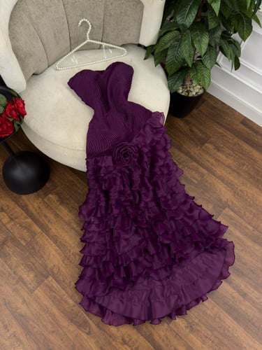 فستان سهره ناعم خامه اورجنزه درجتين الون MN