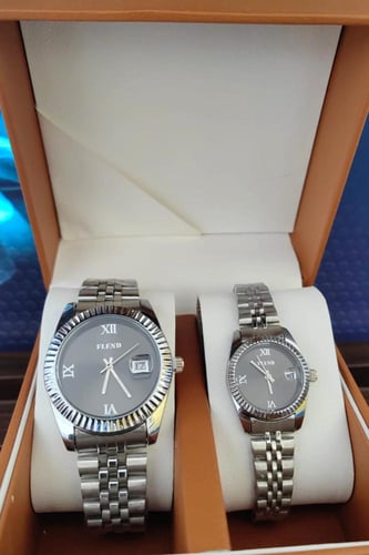 طقم ساعة رجالي نسائي ماركة FLEND من متجر جوهره