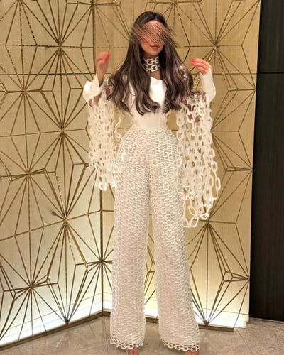 جمبسوت ابيض و اسود باربي شبك