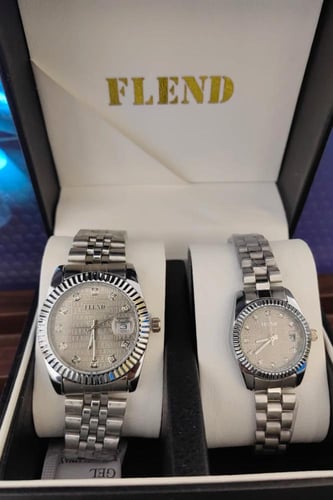 طقم ساعة رجالي نسائي ماركة FLEND من متجر جوهره