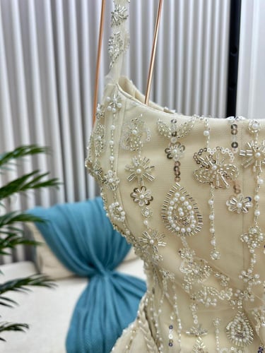 فستان سهره تفاحي اخضر من متجر جوهره AT MN D