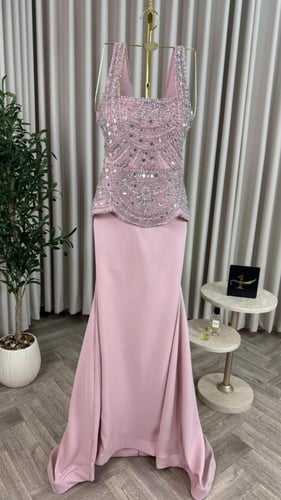 فستان سهره اللون وردي و اسود باربي من متجر جوهره N...