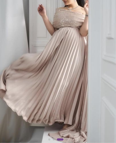 فستان حامل انيق خامه حرير و ترتر من متجر جوهره MN...