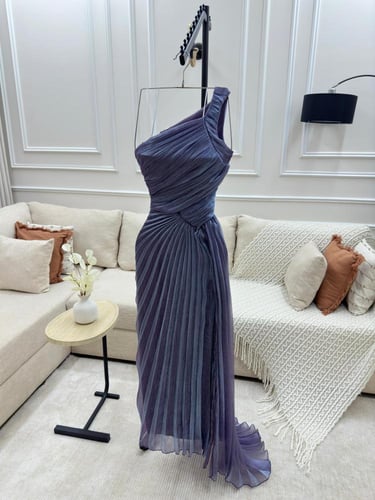 فستان زيتي كرنكر و ازرق بنفسجي سكري وردي مغبر