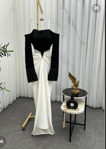 فستان انيق الخامه باربي بطانه لول اللون اسود على ا...