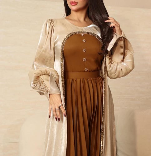 طقم تفته على بلسييه جاكت كرنكل تطريز على القماش بل...