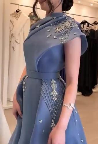فستان سهره اورجنزا تطريز يدوي من متجر جوهره D
